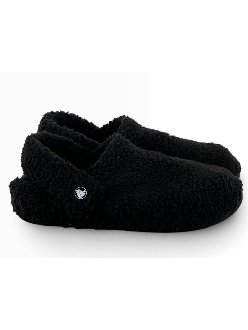 Crocs Classic Cozzzy Slipper Black Unisex Women /8 Men/6 Fleece Fuzzy Sandals